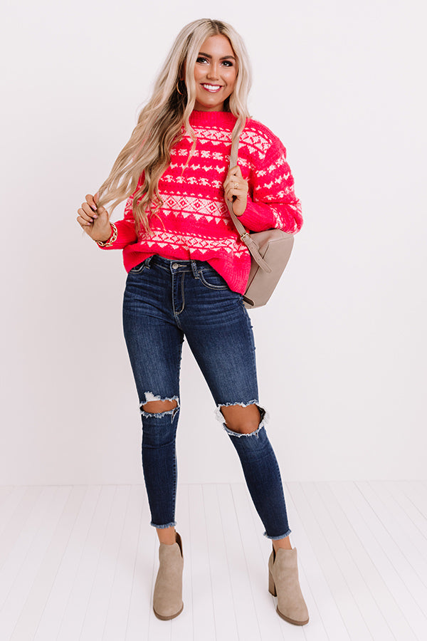 Cocoa Cloud Sweater In Hot Pink Image - 3