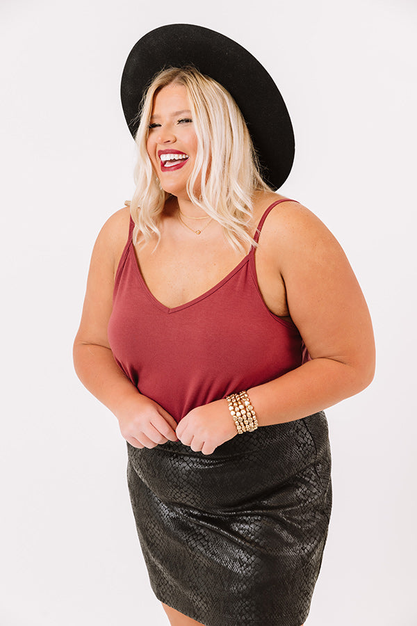 Kisses On The Coast Shift Tank In Rustic Rose   Curves Image - 1