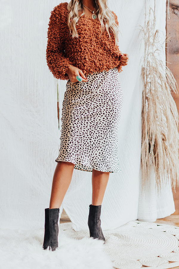 Coffee Until Cocktails Satin Midi in Champagne Image - 1