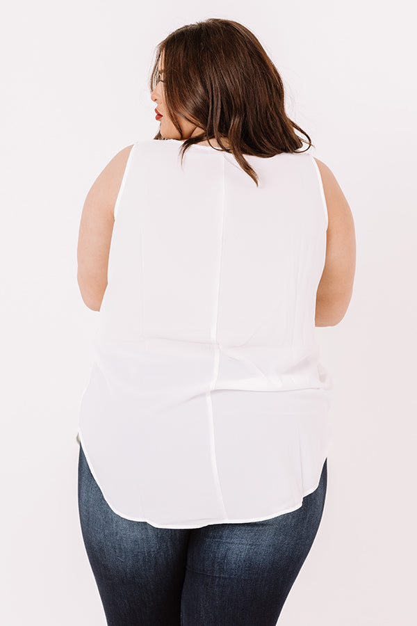Everyday Escape Shift Top In White   Curves Image - 4