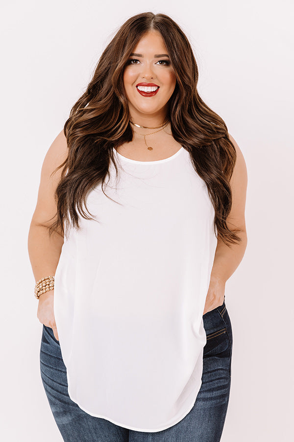 Everyday Escape Shift Top In White   Curves Image - 3