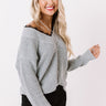 Running On Coffee Knit Sweater In Grey Image - 1