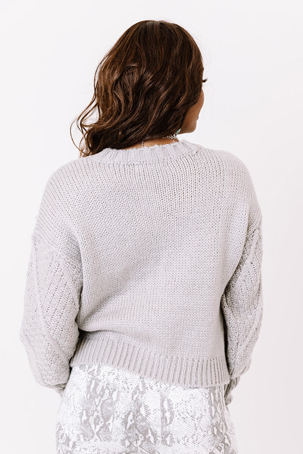 Most Loved Knit Sweater In Grey Image - 4