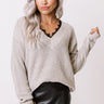 Running On Coffee Knit Sweater In Taupe Image - 1