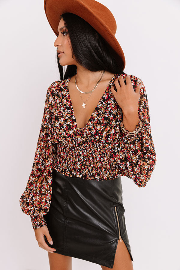 Wit & Charm Floral Smocked Top Image - 4