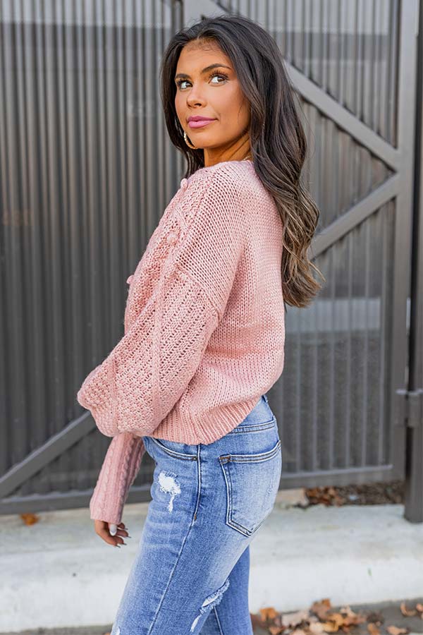 Most Loved Knit Sweater In Pink Image - 3