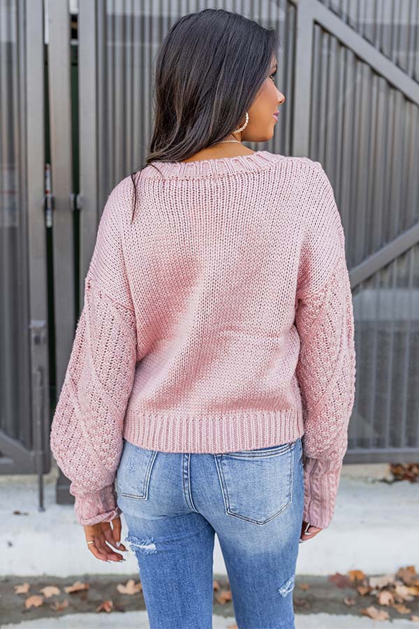 Most Loved Knit Sweater In Pink Image - 4
