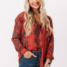 Cider In Aspen Button Up Top In Crimson Image - 1