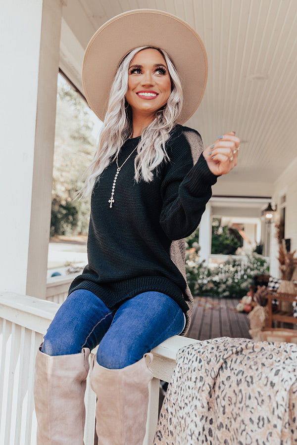 Turn The Page Knit Sweater In Black Image - 1