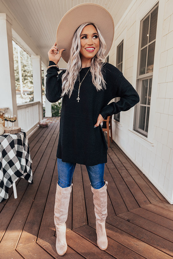 Turn The Page Knit Sweater In Black Image - 2