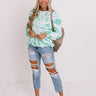 Comfort Zone Tie Dye Sweatshirt In Turquoise Image - 1