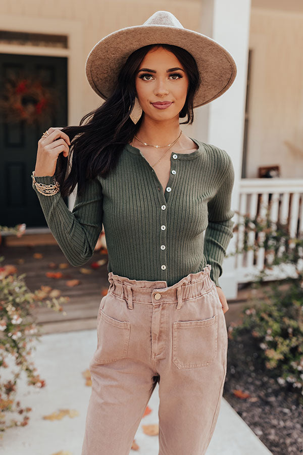Cool And Carefree Button Up Top In Olive • Impressions Online Boutique