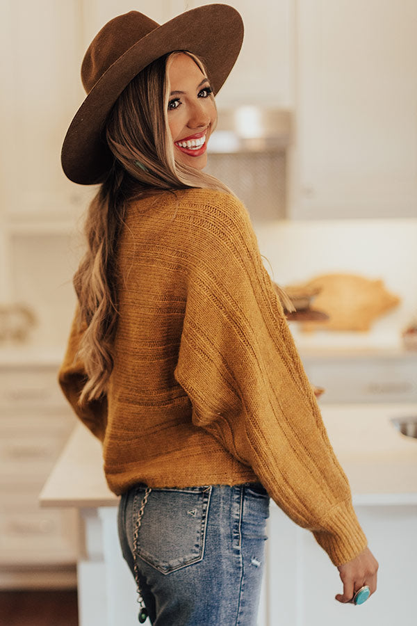 Code Word Cute Knit Sweater In Golden Honey – Impressions Online