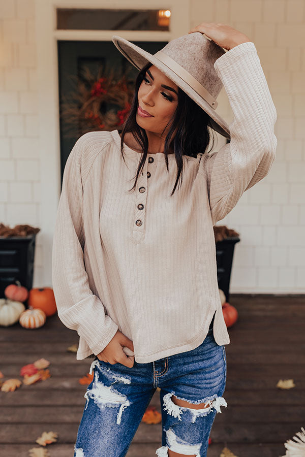 Highest Hope Shift Top In Iced Latte Image - 1