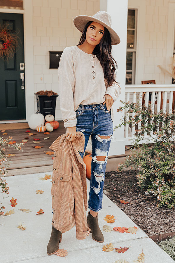 Highest Hope Shift Top In Iced Latte Image - 2