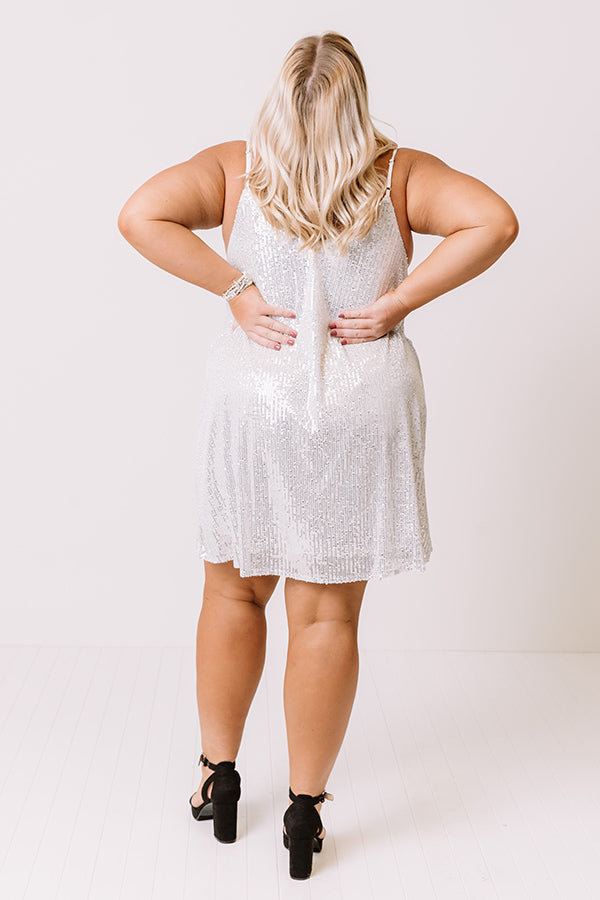 Sips Of Chardonnay Sequin Shift Dress  Curves Image - 4