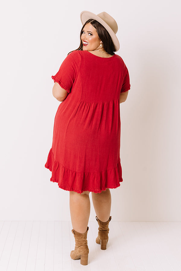 Guest List Babydoll Dress in Red Curves Image - 4