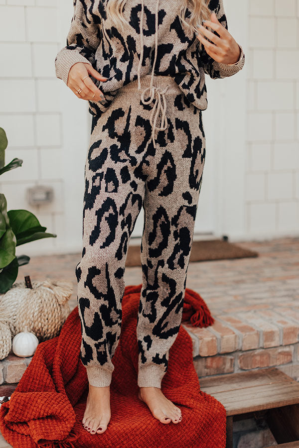 Cozy Coasting Leopard Joggers Image - 1