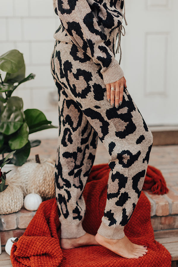 Cozy Coasting Leopard Joggers Image - 4