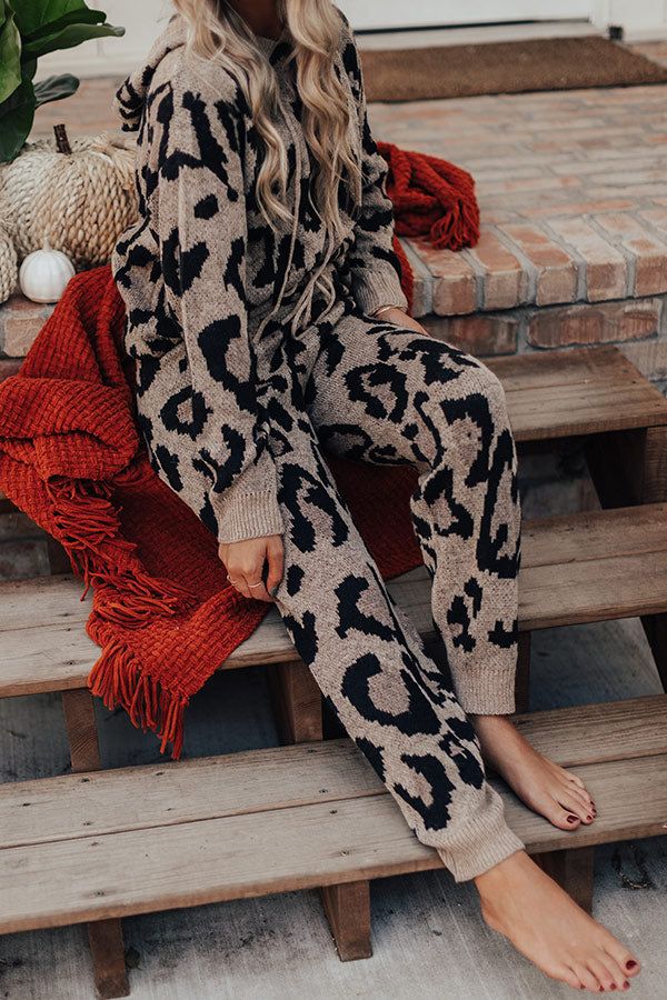 Cozy Coasting Leopard Joggers Image - 2