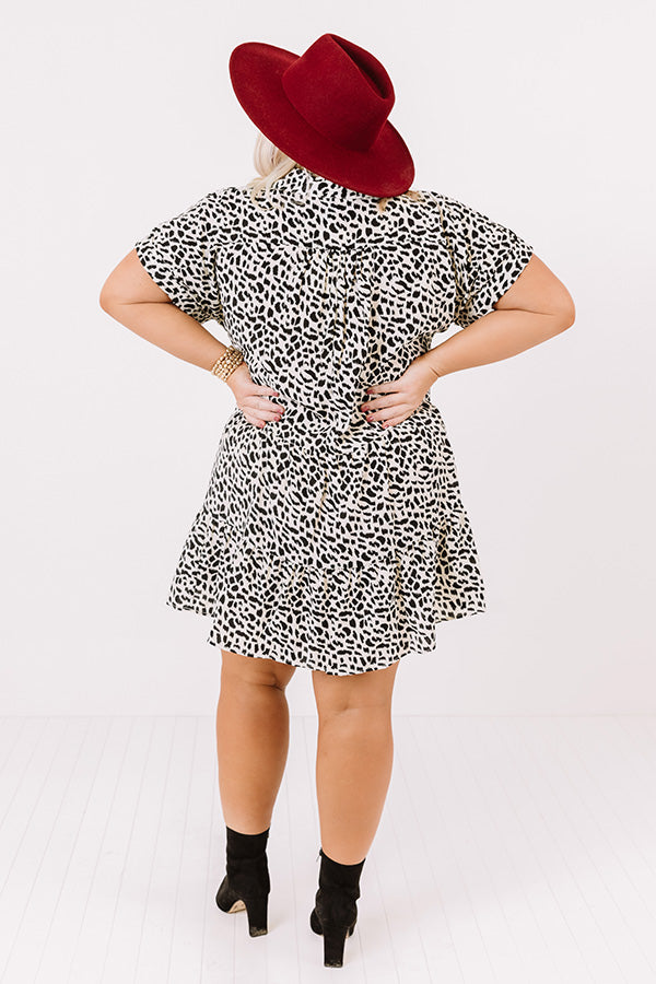 Swoon And Sway Leopard Shift Dress Ivory   Curves Image - 3