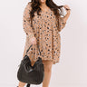 Broadway Ticket Babydoll Dress in Mocha   Curves Image - 1