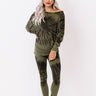 Cozy Factor Tie Dye Legging In Olive Image - 1