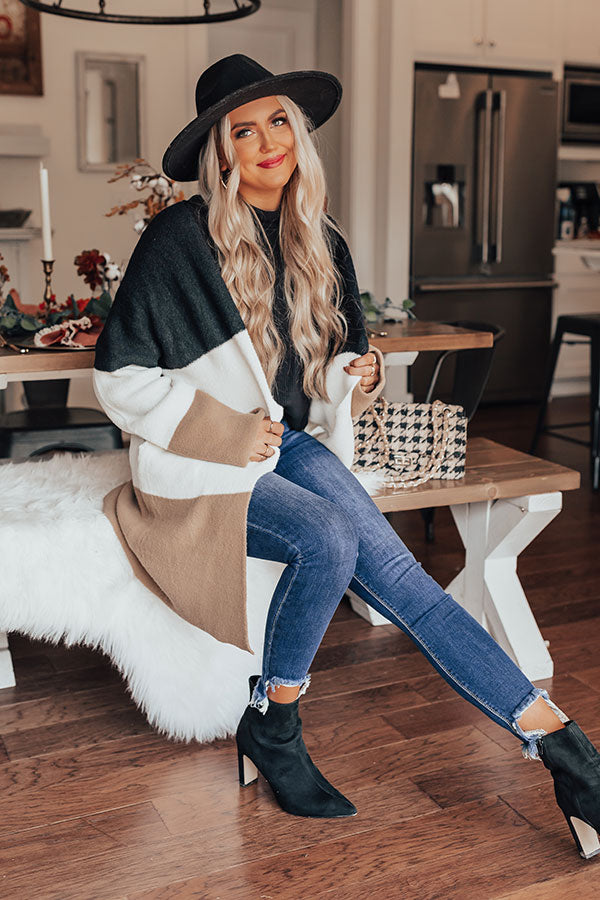 Paris Cafe Color Block Cardigan Image - 1