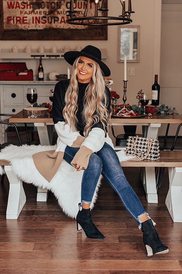 Paris Cafe Color Block Cardigan Image - 1