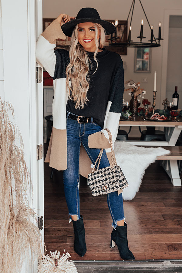 Paris Cafe Color Block Cardigan Image - 1