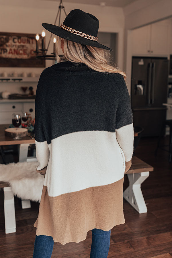 Paris Cafe Color Block Cardigan Image - 1