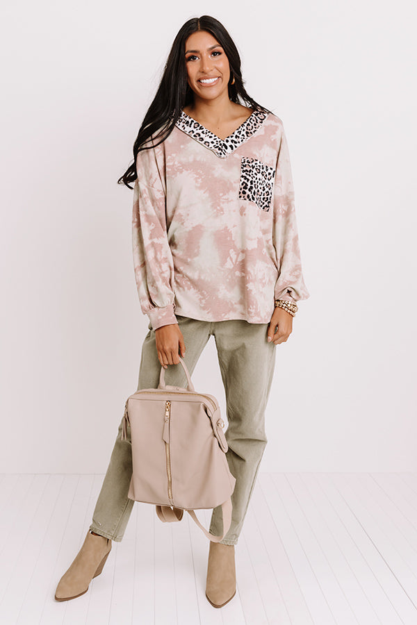 Hot Cider Sipping Tie Dye Top Image - 2