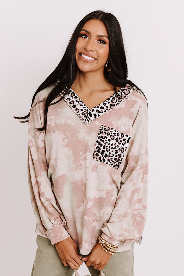 Hot Cider Sipping Tie Dye Top Image - 1