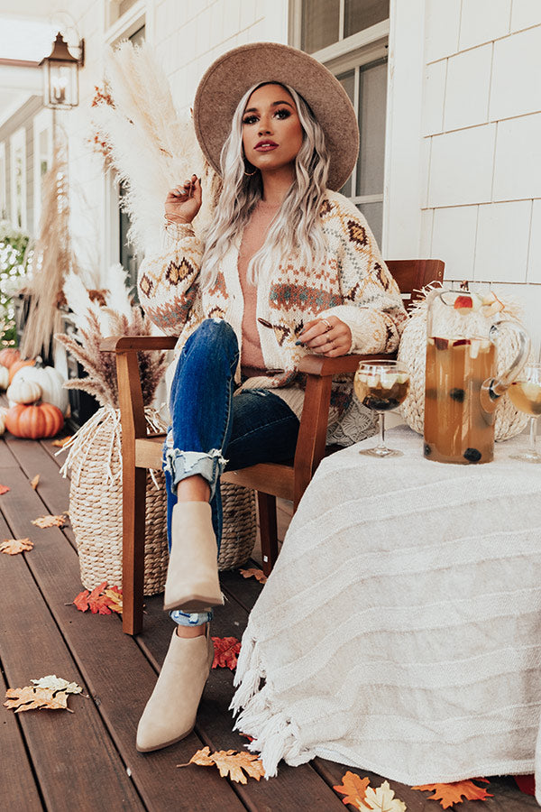 Gave You My Heart Knit Cardigan in Beige Image - 2