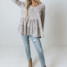 Cappuccino Cutie Leopard Shift Top in White Image - 1