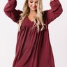 Charming Pose Babydoll Dress In Maroon Image - 1