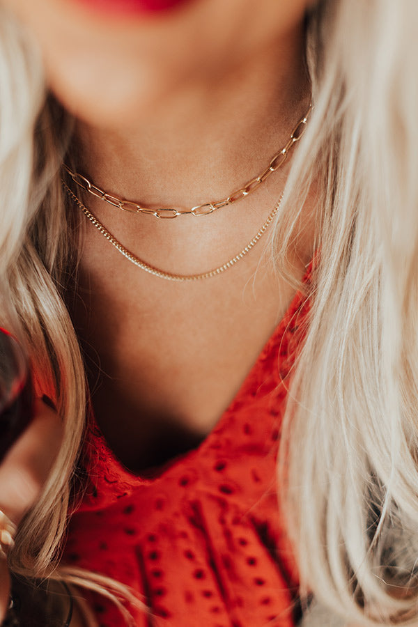 Martini Twinkle Layered Necklace Image - 3