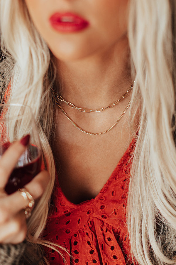 Martini Twinkle Layered Necklace Image - 1