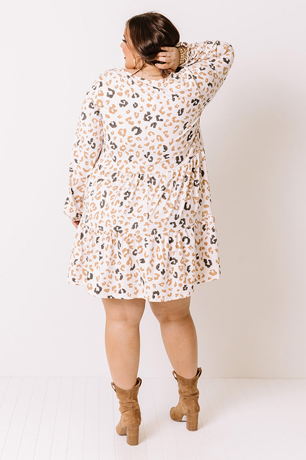 We Meet Again Leopard Babydoll Dress   Curves Image - 4