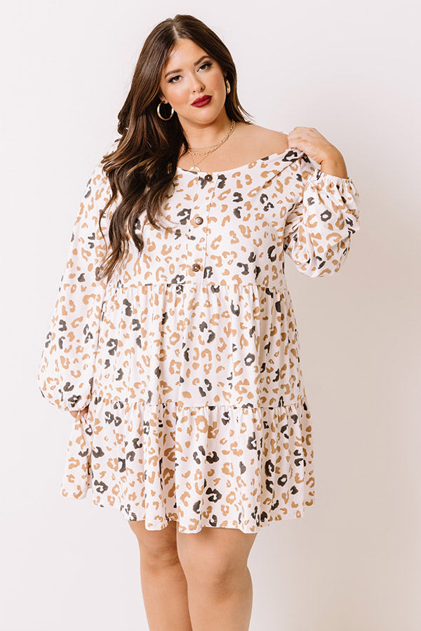 We Meet Again Leopard Babydoll Dress   Curves Image - 3