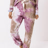 Dose Of Cozy Tie Dye Joggers In Purple Image - 1