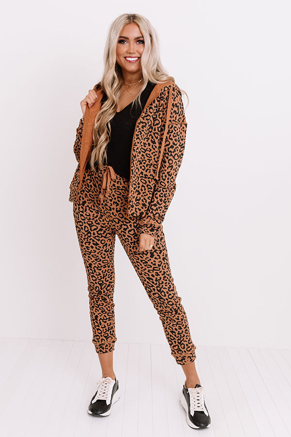Perfectly Cozy Leopard Sweater In Camel Image - 3