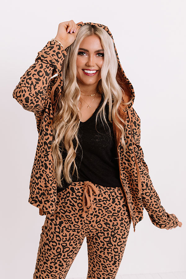 Perfectly Cozy Leopard Sweater In Camel Image - 2