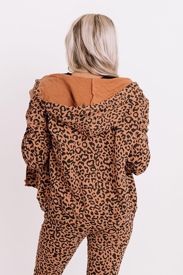 Perfectly Cozy Leopard Sweater In Camel Image - 4
