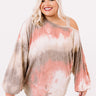 Evening Chill Tie Dye Sweater In Pink   Curves Image - 1