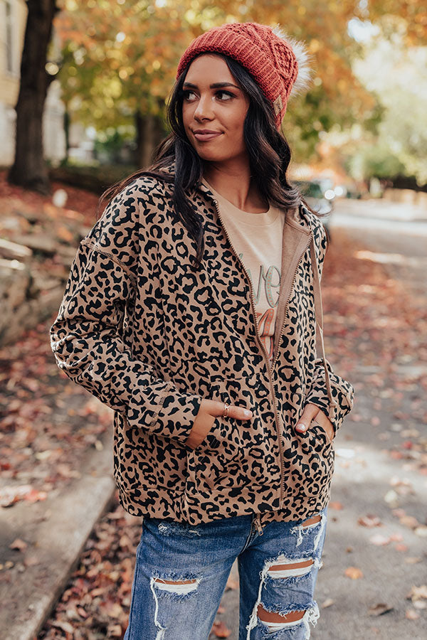 Perfectly Cozy Leopard Sweater In Mocha Image - 3