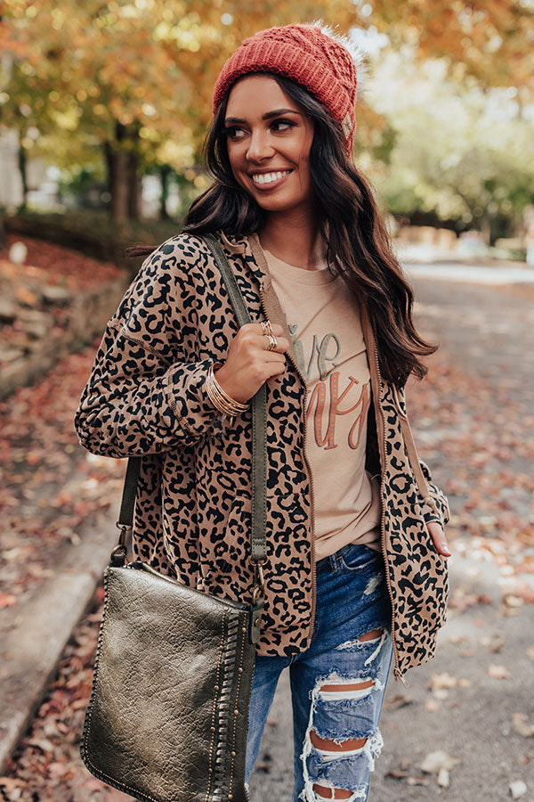 Perfectly Cozy Leopard Sweater In Mocha Image - 5