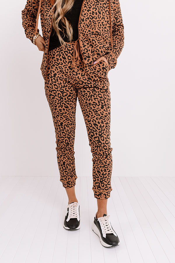 Perfectly Cozy Leopard Joggers Image - 1