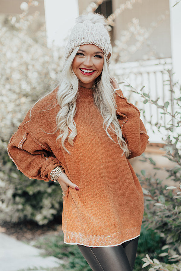 Haute Tea Chenille Sweater In Pumpkin Image - 1