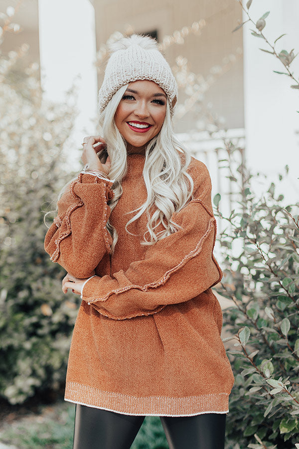 Haute Tea Chenille Sweater In Pumpkin Image - 4